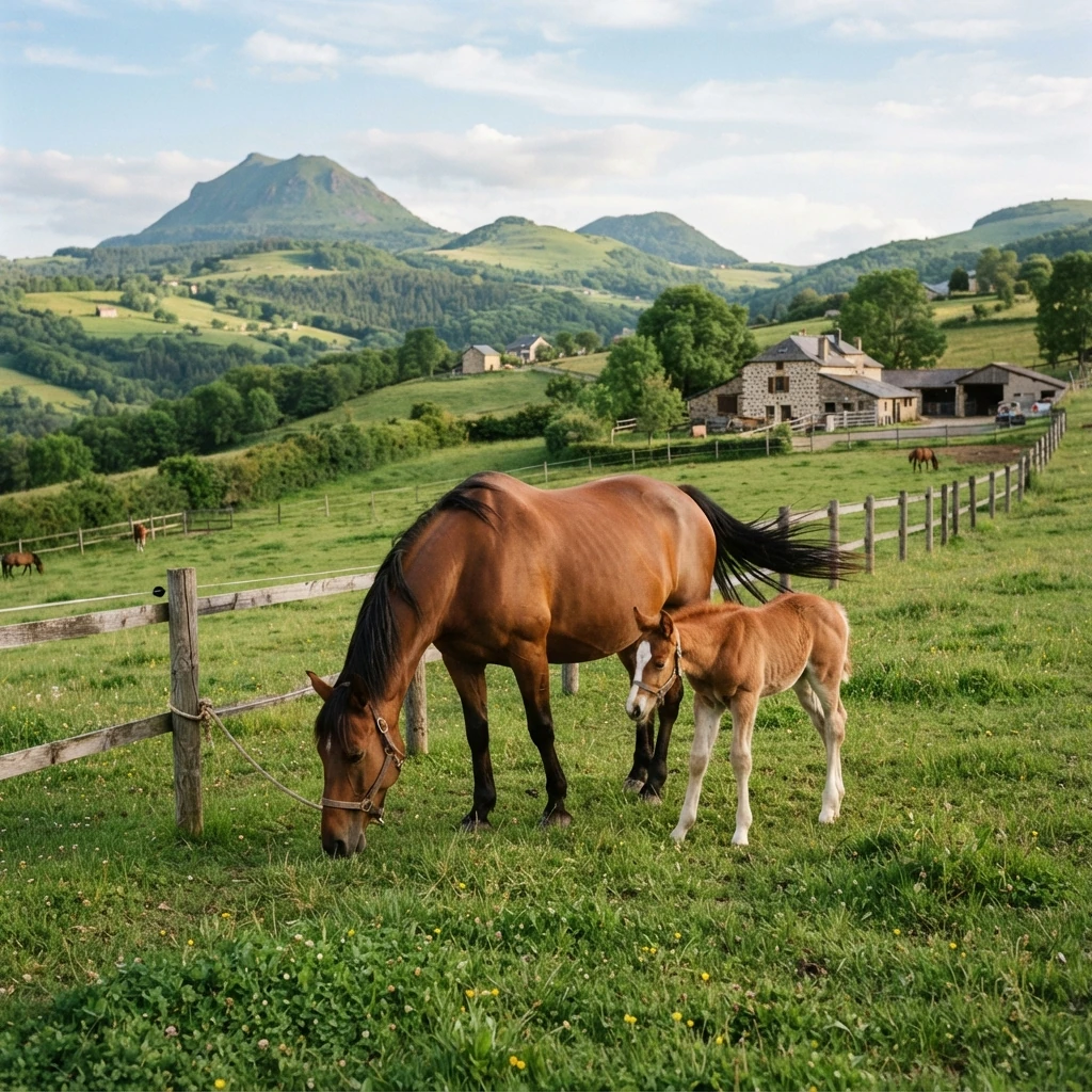 Élevage de chevaux au Brouss'âne, Chaspinhac