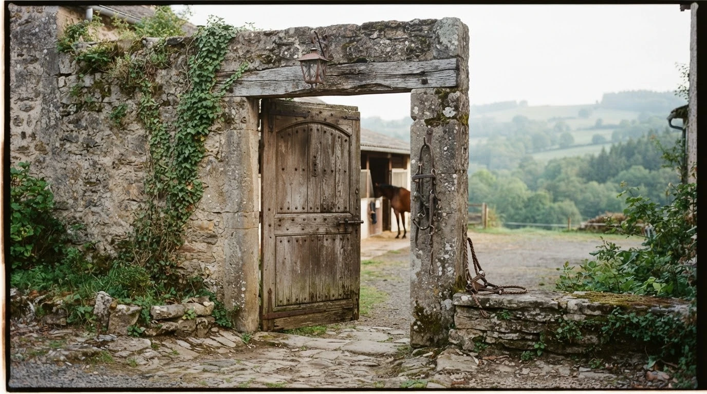 Entrée du Brouss'âne, centre équestre à Chaspinhac